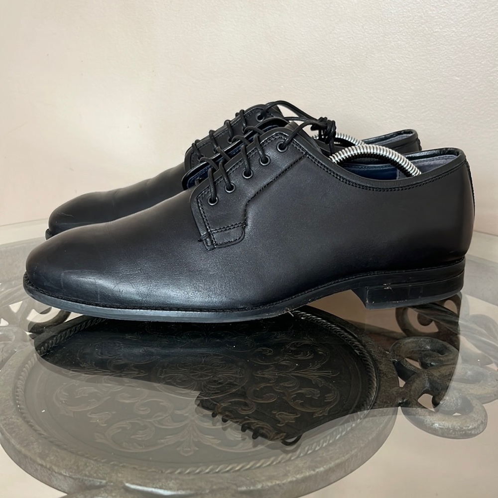 ✅ Cole Haan‎ Hawthorne Plain Black Leather Oxford Mens size 9 Wide (Bin#11)
